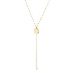 Oval Locket Necklace, yellow gold