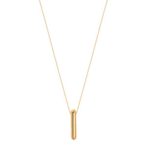 Mini Capsule Necklace, yellow gold