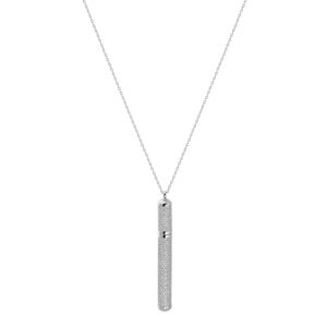 Capsule Necklace, diamonds, white gold