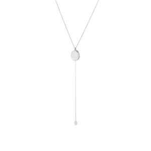 Oval Locket Necklace, white gold
