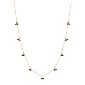 Duo Gems Necklace, yellow gold