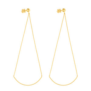 Arch earrings, yellow gold