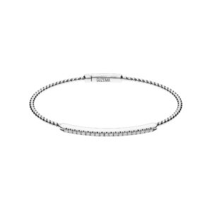 Bracelet with 19 diamonds, white gold