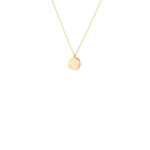 Round Locket Necklace, yellow gold