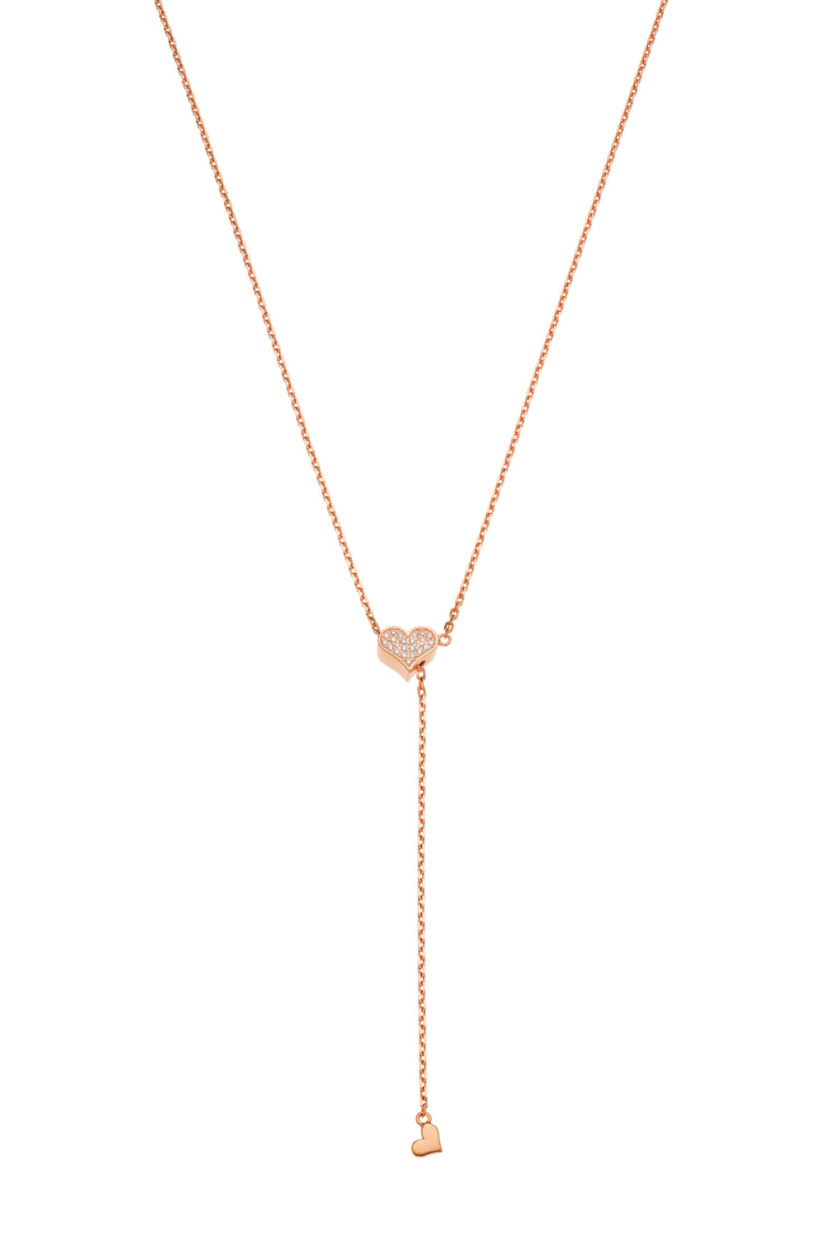 Necklaces Heart Transformer Necklace, diamonds, rose gold with fast delivery from Guzema