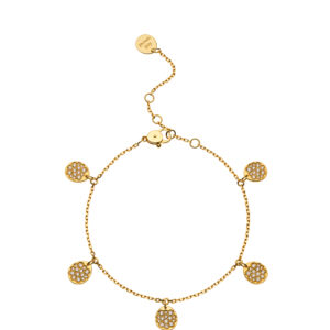 Flats Quintet Bracelet, yellow gold, diamonds