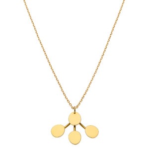 Petal Flat Necklace, yellow gold