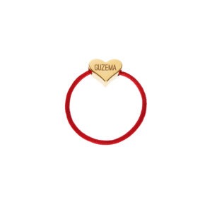 Heart Cord ring, yellow gold