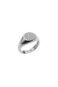 Signet Ring, diamonds, white gold