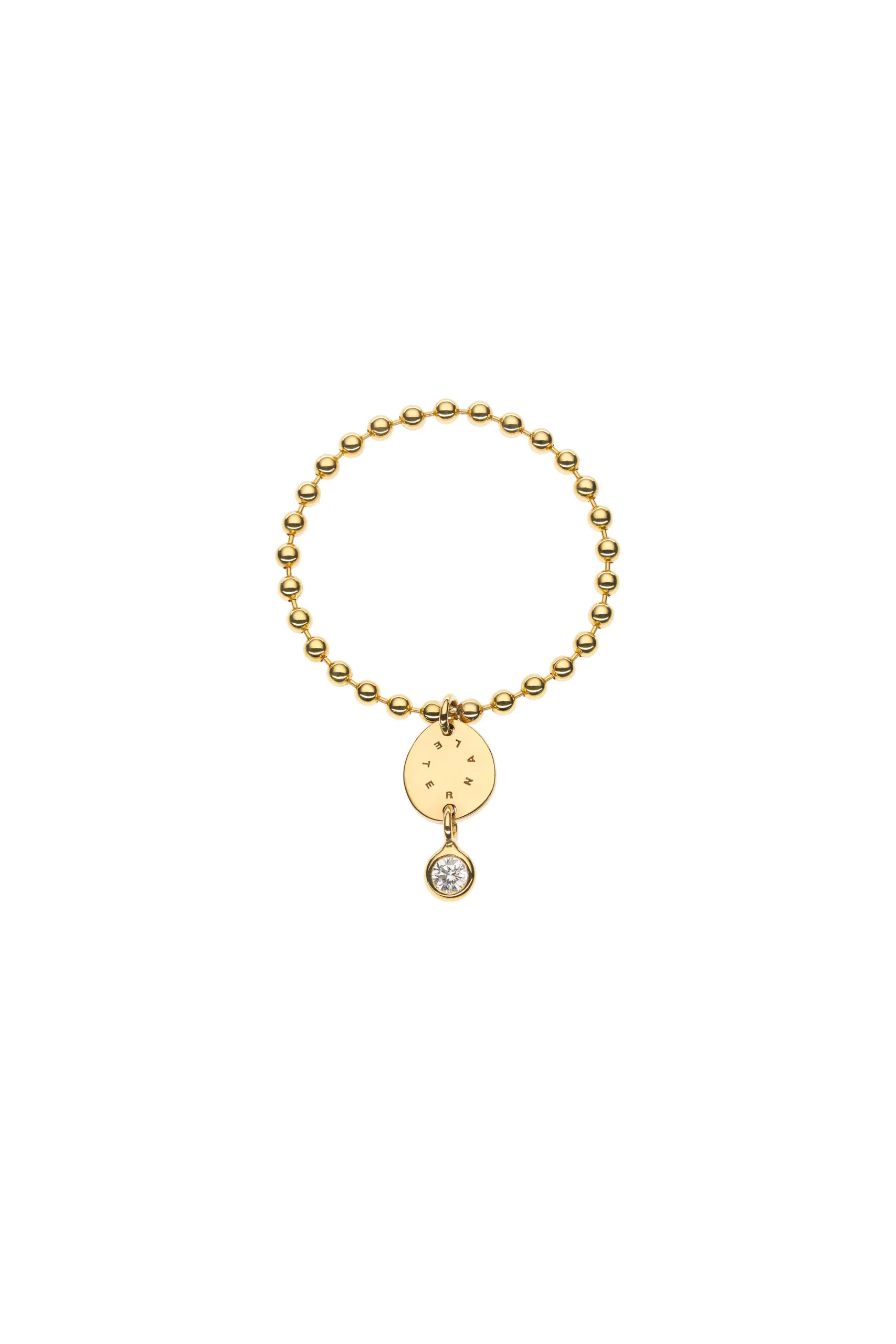 Solo Diamond Eternal Flat Ring, yellow gold