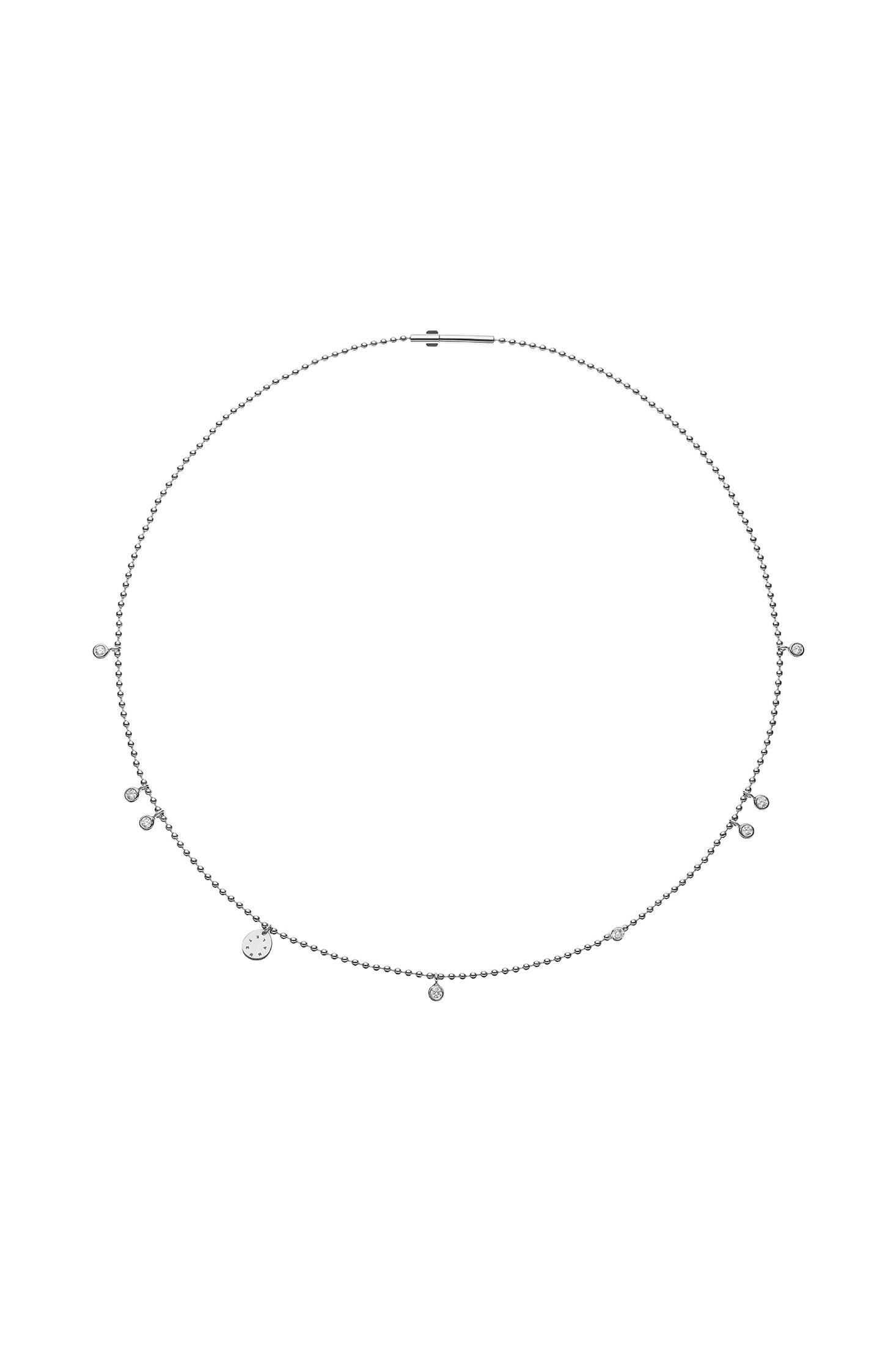 Necklaces Eternal Necklace, diamonds, white gold with fast delivery from Guzema