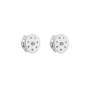 Flat Eternal Earrings, diamonds, white gold