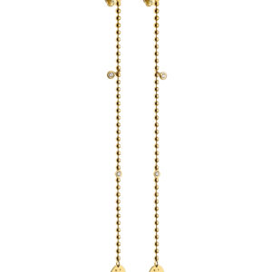 Lata Chain Eternal Earrings, diamonds, yellow gold