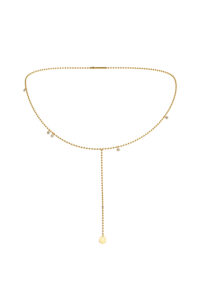 Solo Flat Eternal Necklace, diamonds, yellow gold