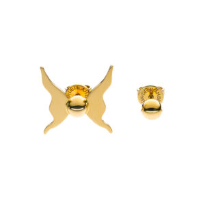 Butterfly Stud Earrings, yellow gold