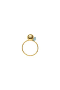 Celestial Blue Ring, yellow gold