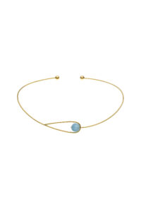 Celestial Blue Necklace, yellow gold