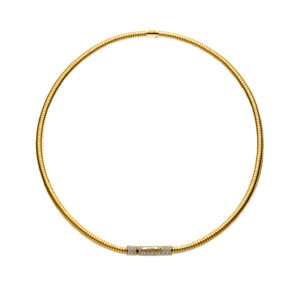 Snake Necklace, diamonds, yellow gold