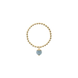 Celestial Blue Pendant Ring, yellow gold