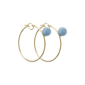Celestial Blue Hoop Earrings