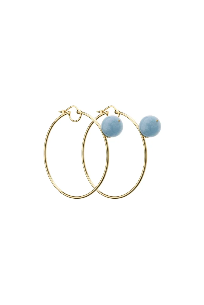 Celestial Blue Hoop Earrings