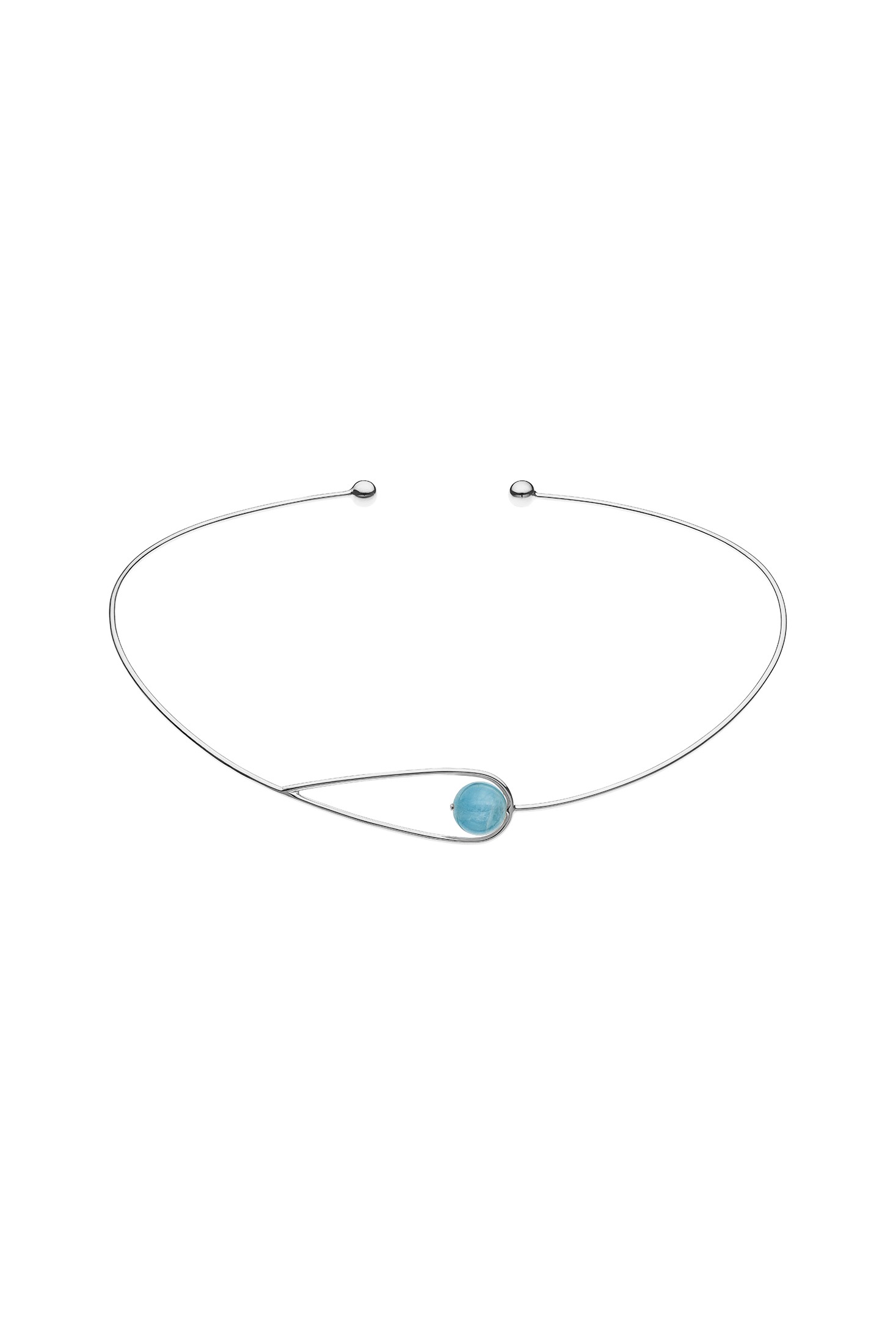 Chokers Celestial Blue Necklace, white gold with a unique touch from Guzema