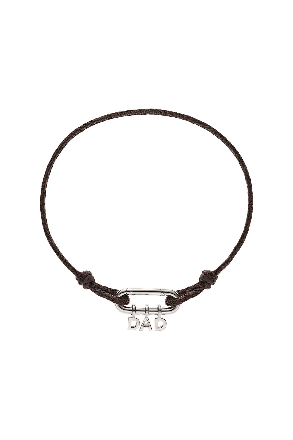 DAD Cord Bracelet, diamond, white gold