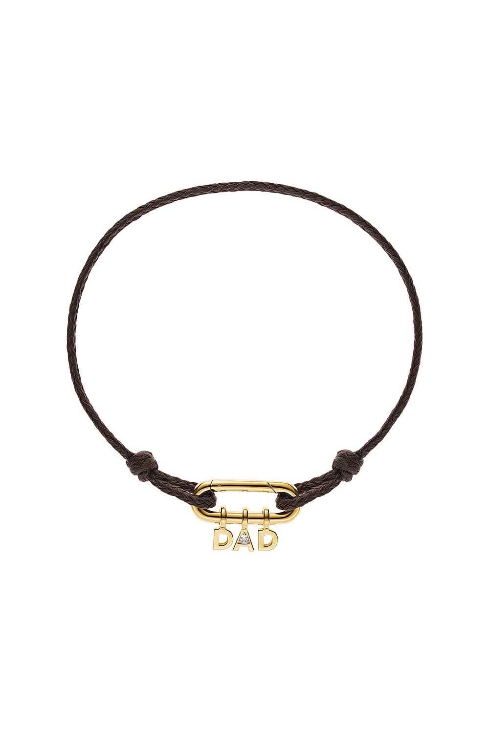 DAD Cord Bracelet, diamond, yellow gold