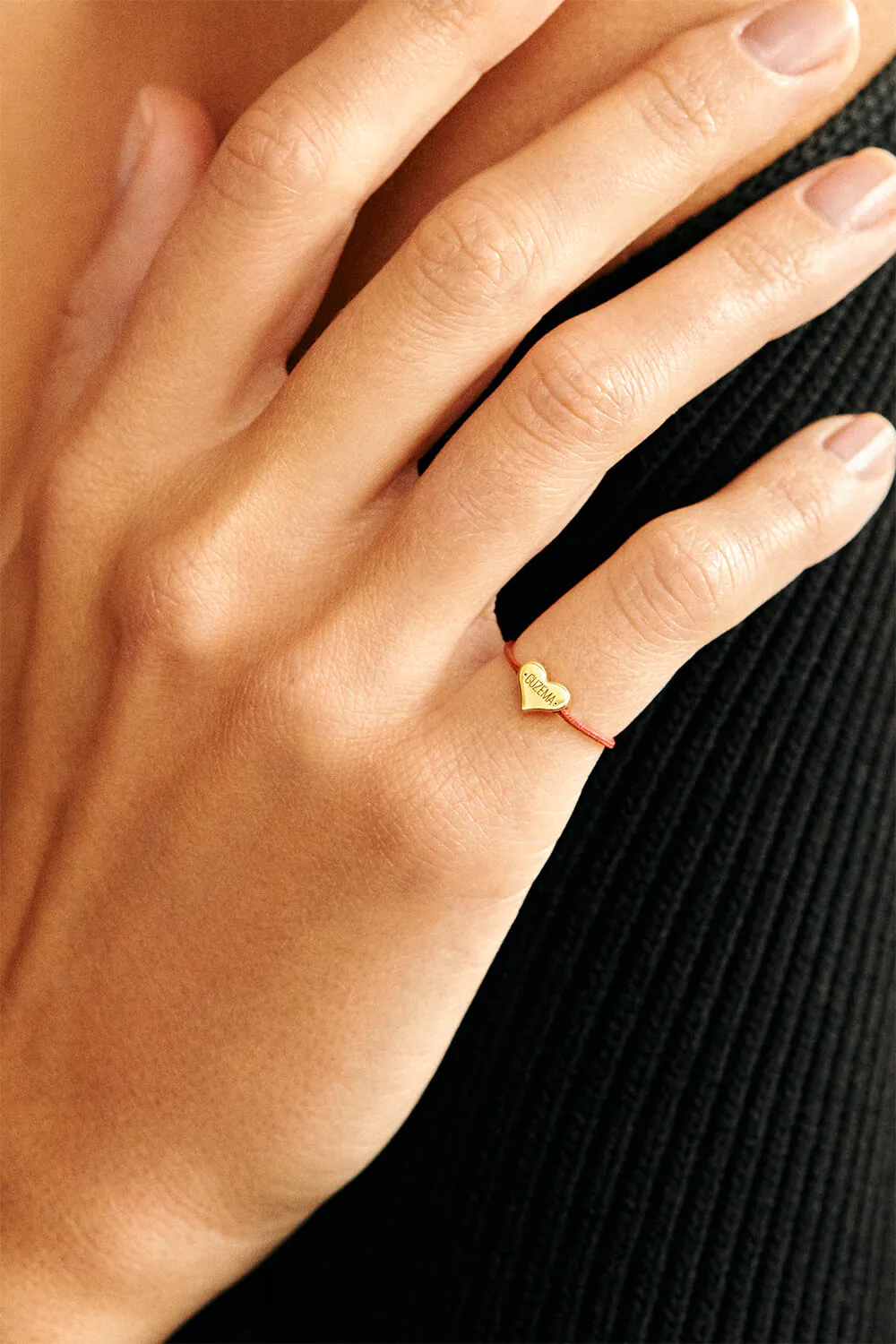 Rings Heart Cord ring, yellow gold available online with expert craftsmanship