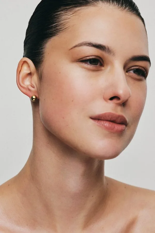 Earrings Mid Orb Earrings, yellow gold for stylish and elegant looks