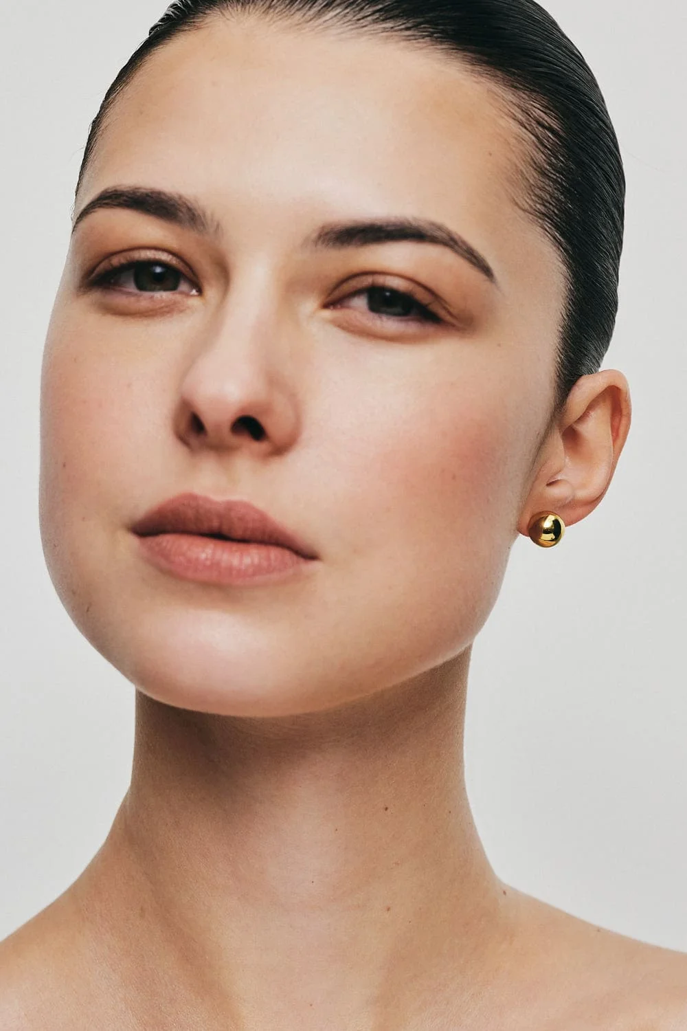 Earrings Bold Orb Earrings, yellow gold for a unique and sophisticated look
