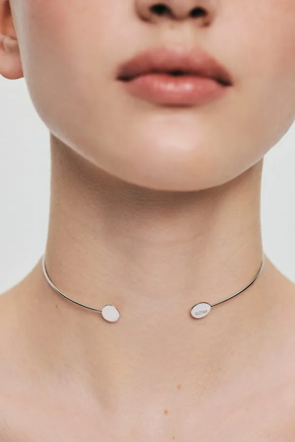 Chokers Flat choker, white gold with exceptional quality