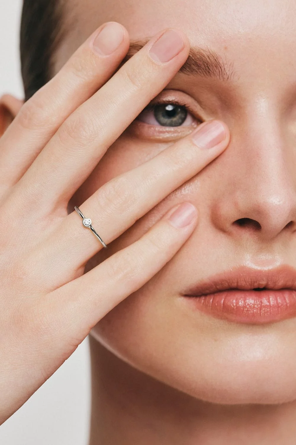 Rings Mono Diamond Ring, white gold with luxury craftsmanship from Guzema