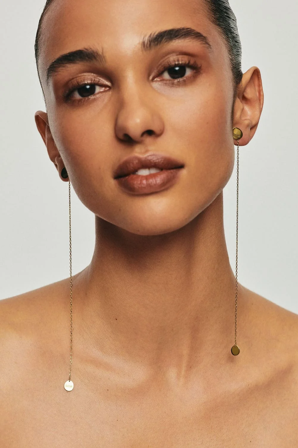 Earrings Duo Flat Transformer Earrings, yellow gold for a unique and sophisticated look