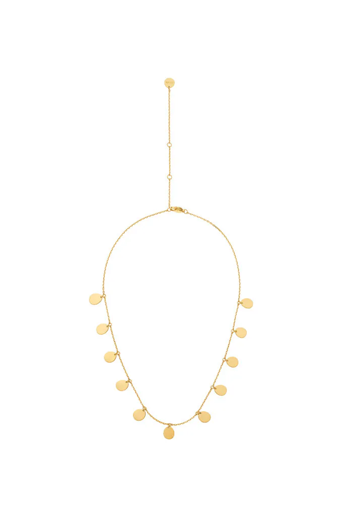 Custom Necklaces Multi Flats Necklace, yellow gold for a luxurious style