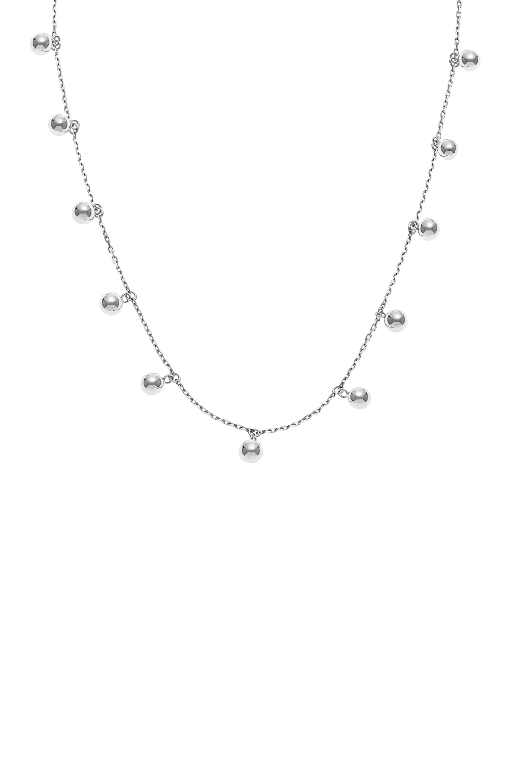 Necklaces Multi Orbs Necklace, white gold with fast delivery from Guzema