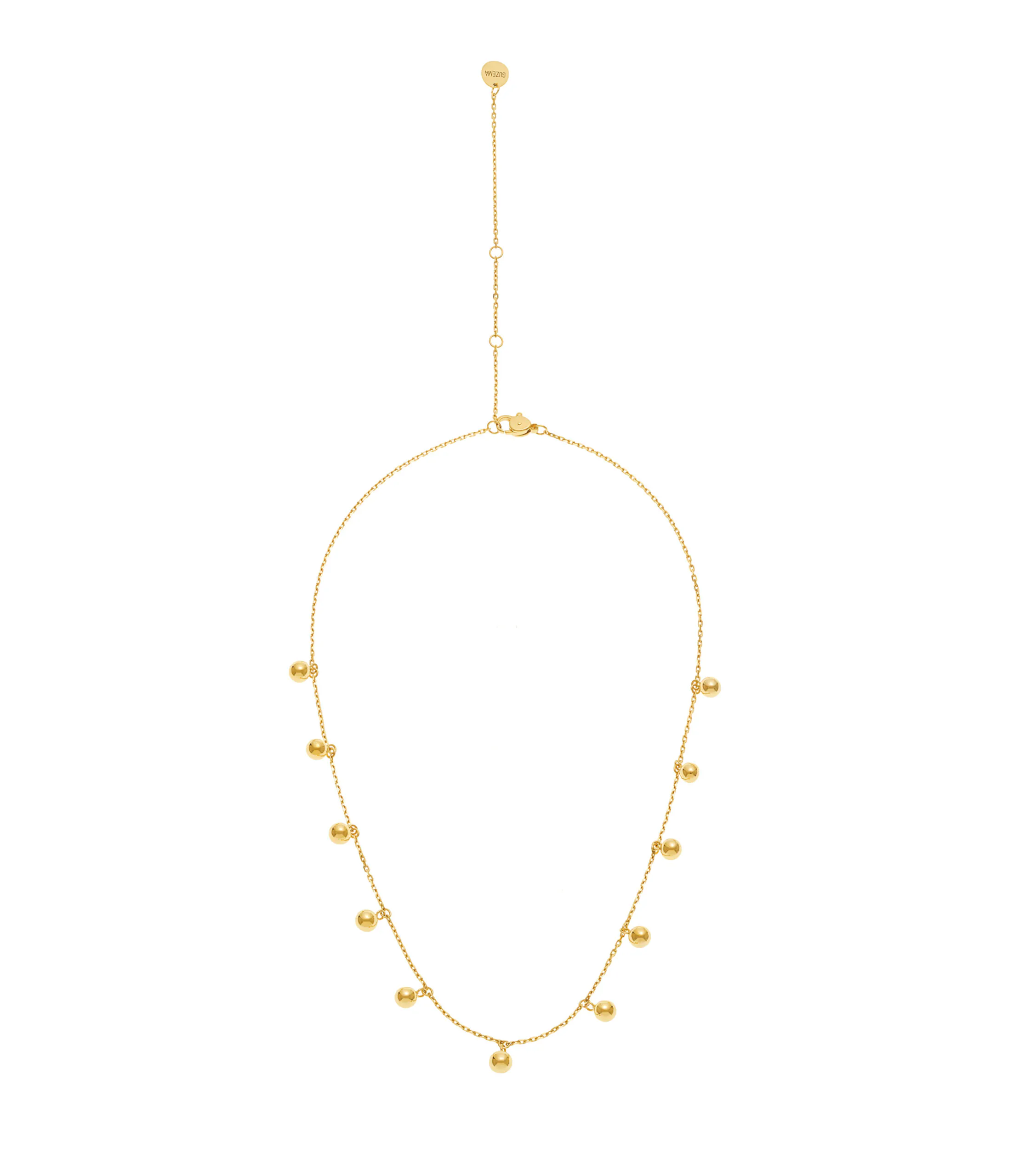 Custom Necklaces Multi Orbs Necklace, yellow gold for a luxurious style