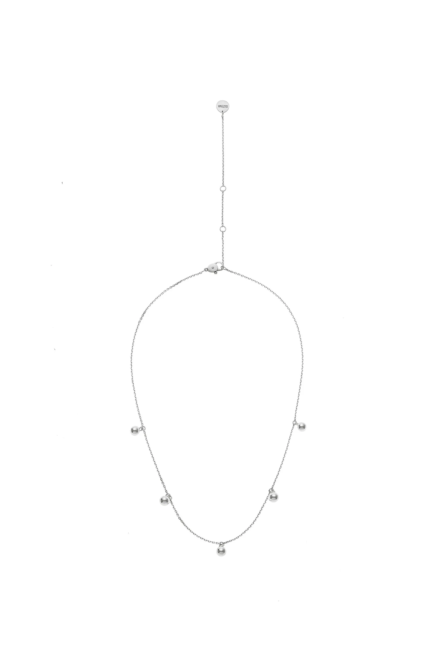 Exclusive Necklaces Quintet Orb Necklace, white gold from Guzema