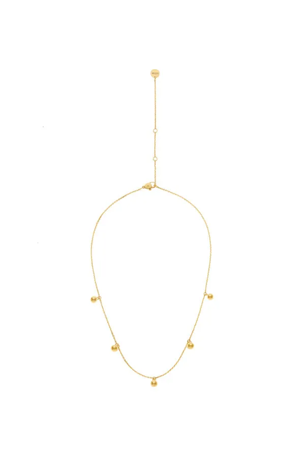 Custom Necklaces Quintet Orb Necklace, yellow gold for a luxurious style