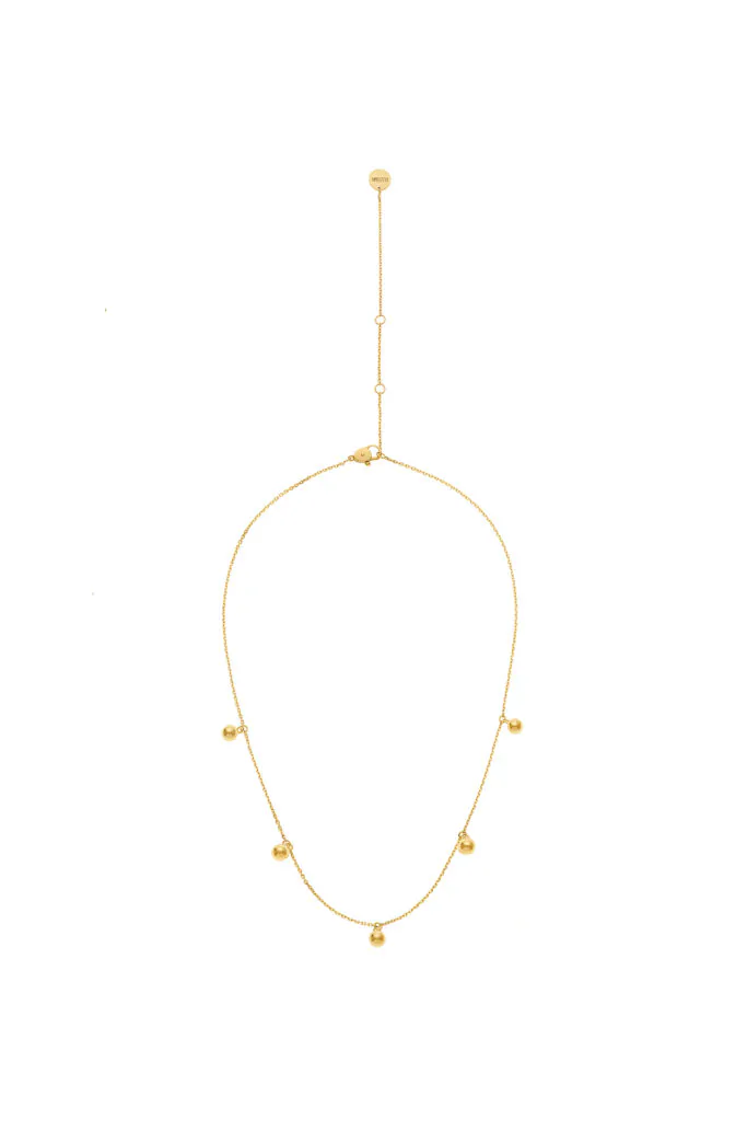 Exclusive Necklaces Quintet Orb Necklace, yellow gold from Guzema