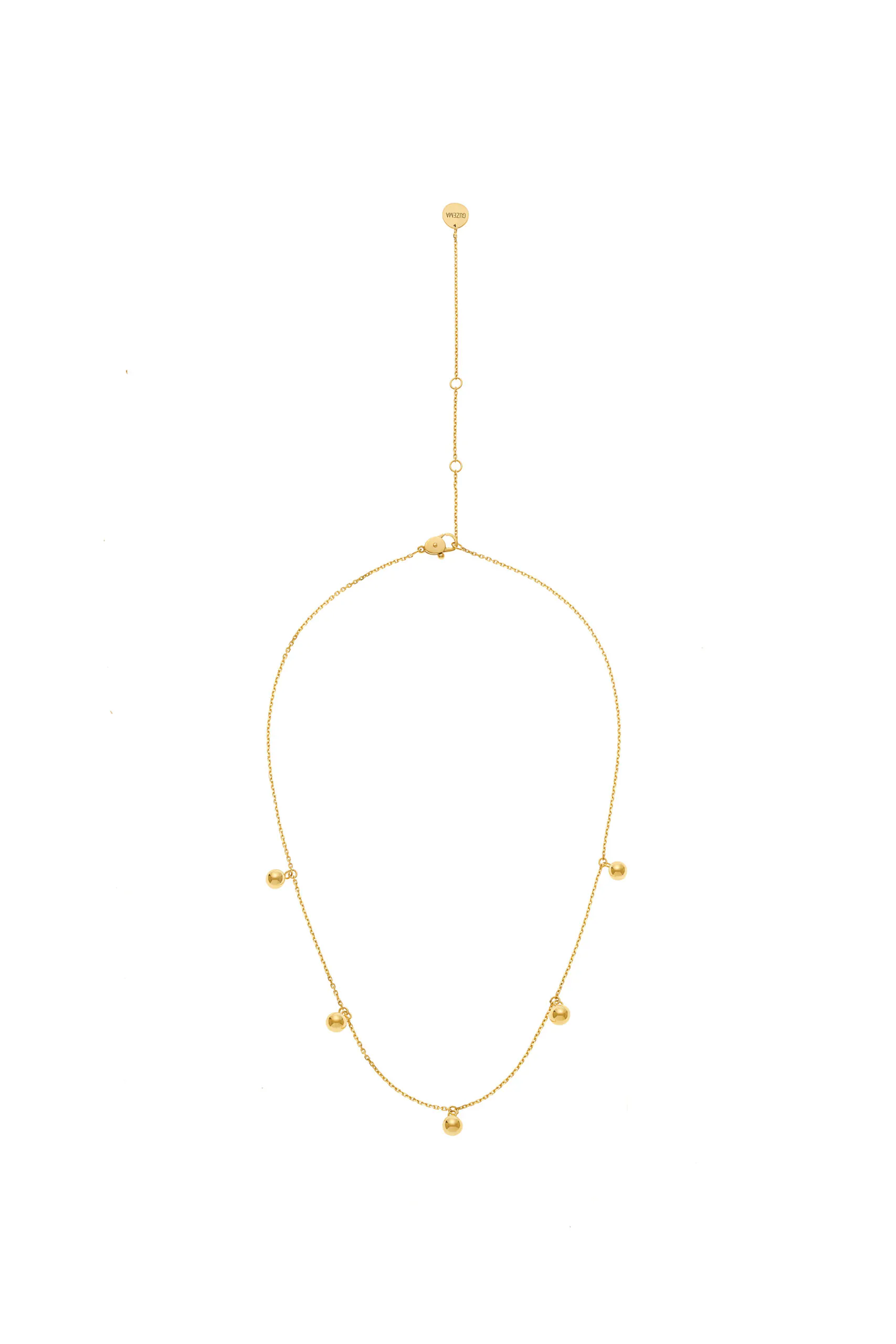 Exclusive Necklaces Quintet Orb Necklace, yellow gold from Guzema