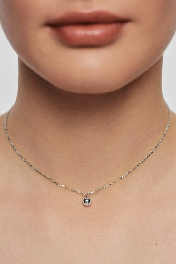 Necklaces Mono Orb Necklace, white gold with fast delivery from Guzema