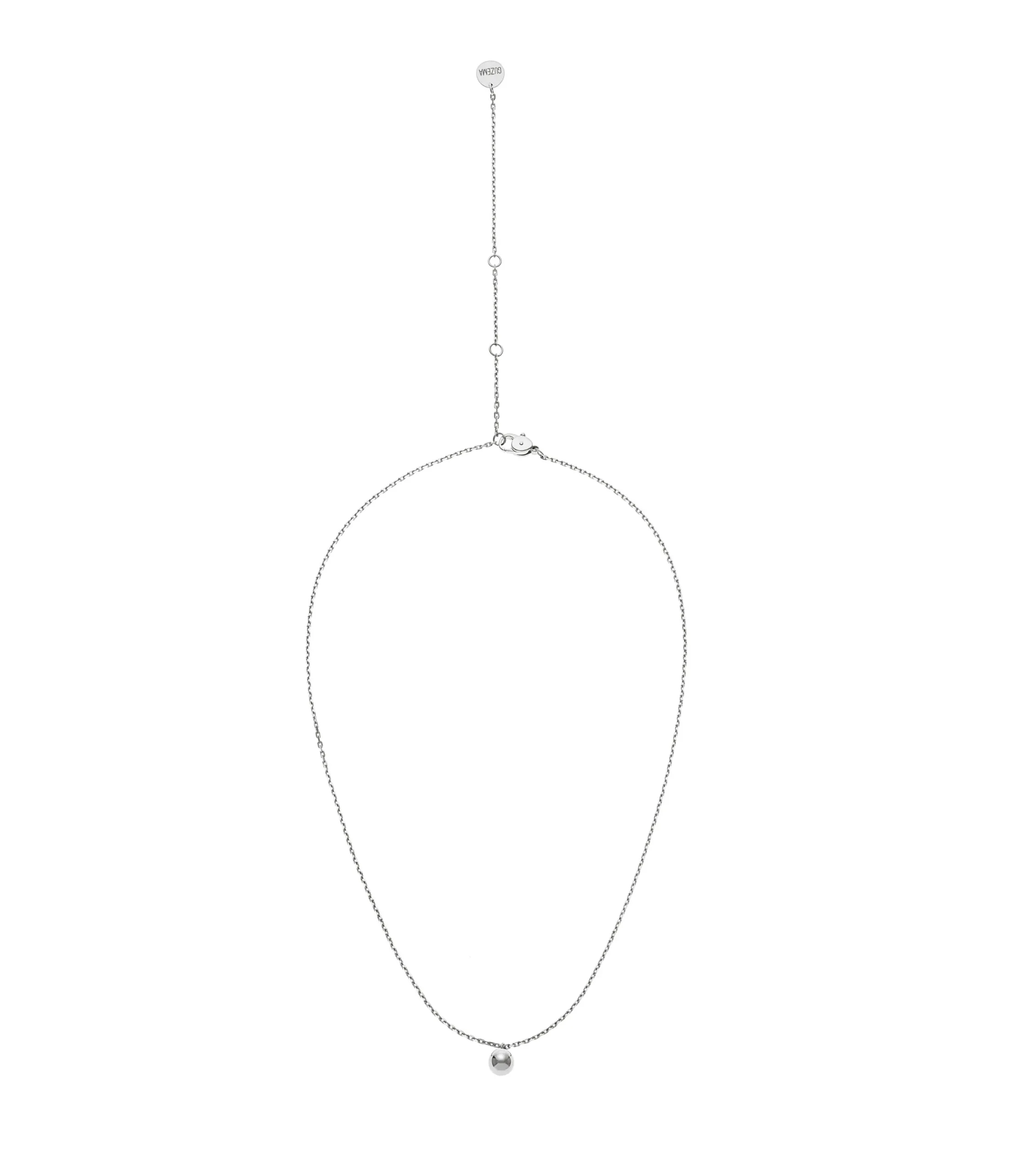 Custom Necklaces Mono Orb Necklace, white gold for a luxurious style