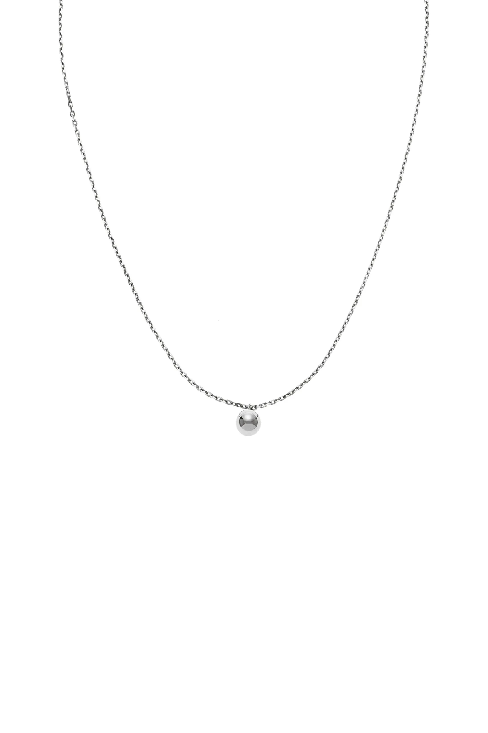 Necklaces Mono Orb Necklace, white gold with fast delivery from Guzema