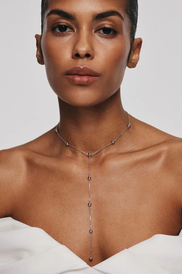 Necklaces Orbs Transformer Necklace, white gold with fast delivery from Guzema