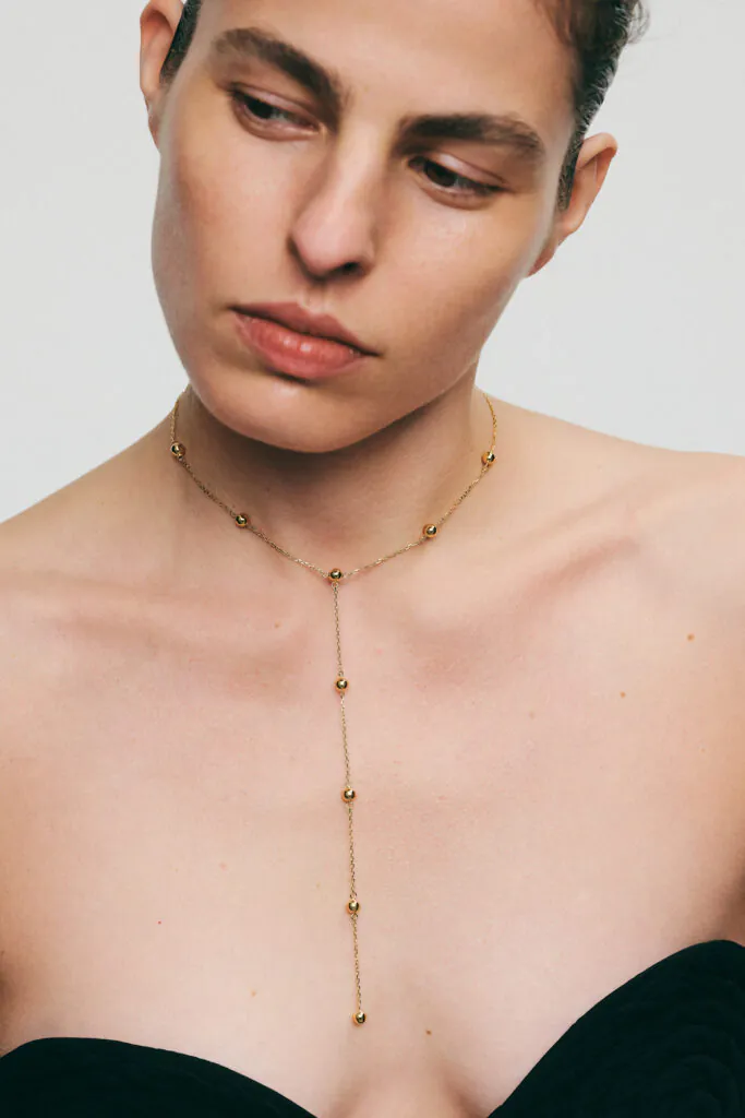 Custom Necklaces Orbs Transformer Necklace, yellow gold for a luxurious style