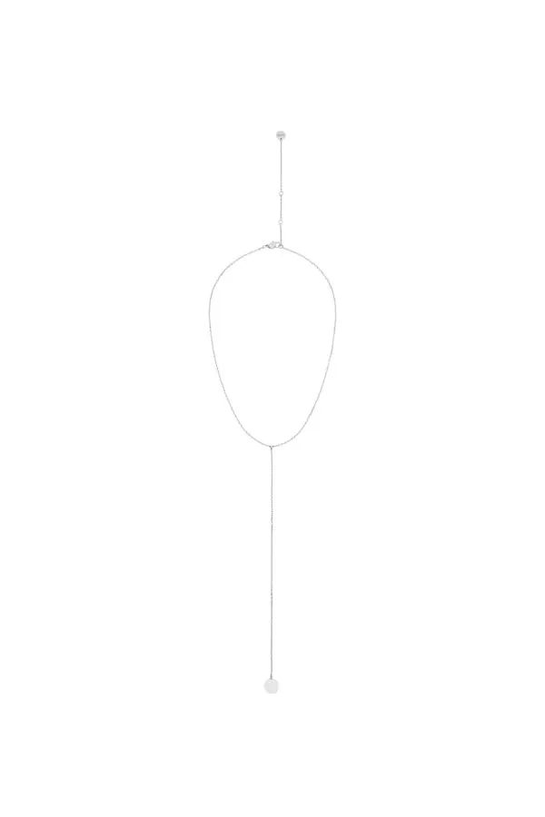 Necklaces Mono Flat Necklace, white gold with fast delivery from Guzema