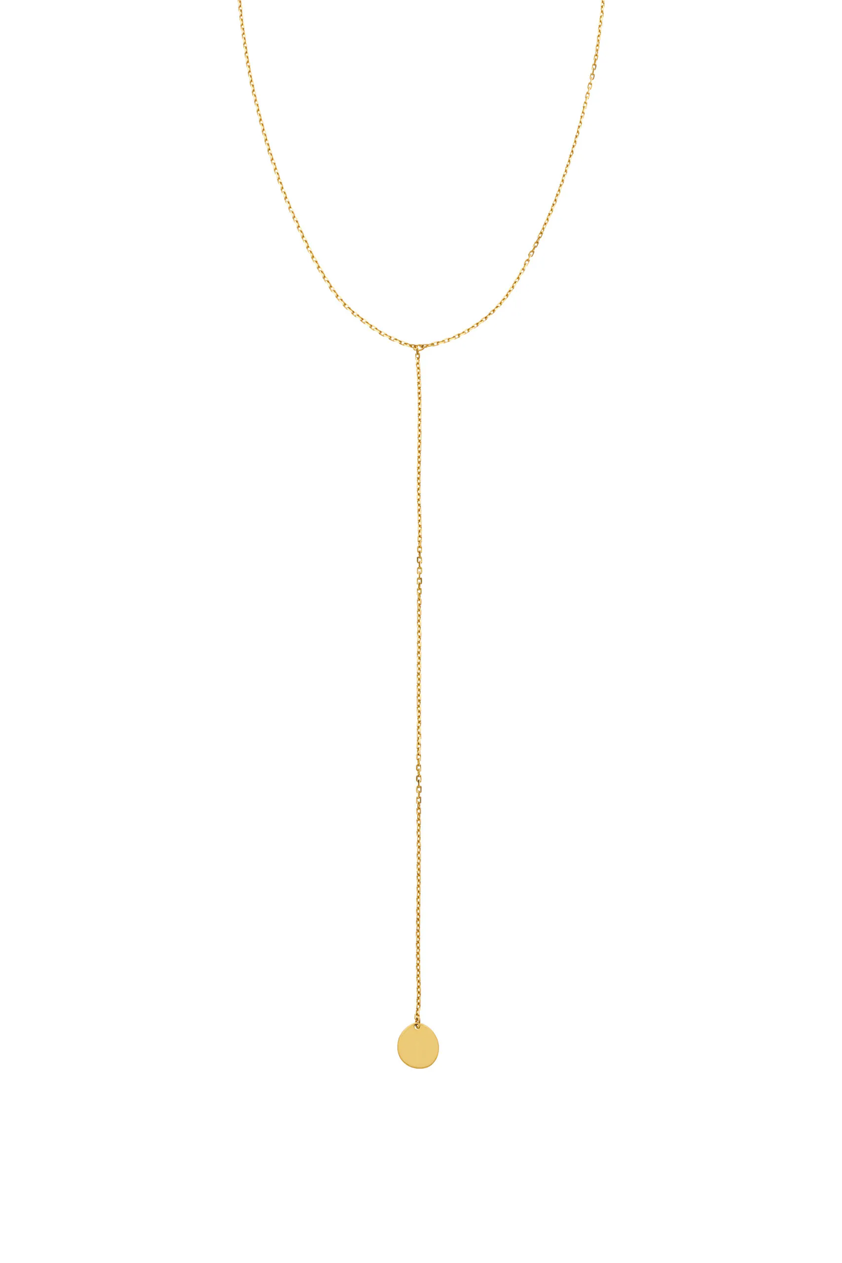 Custom Necklaces Mono Flat Necklace, yellow gold for a luxurious style