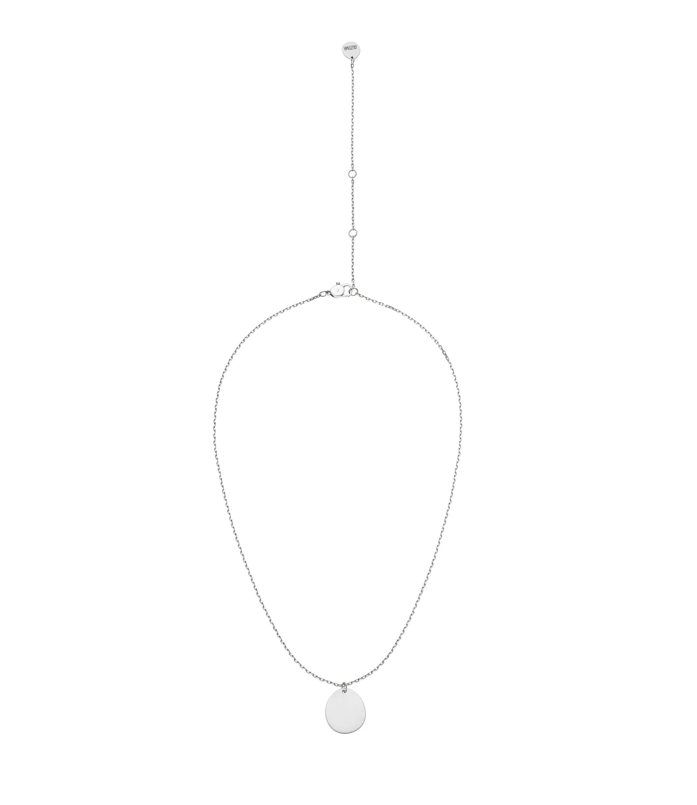 Necklaces Bold Mono Flat Necklace, white gold with fast delivery from Guzema