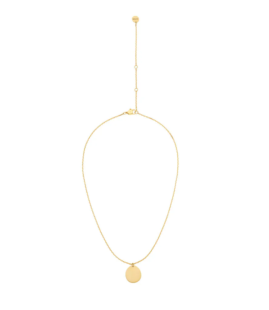 Necklaces Bold Mono Flat Necklace, yellow gold with fast delivery from Guzema